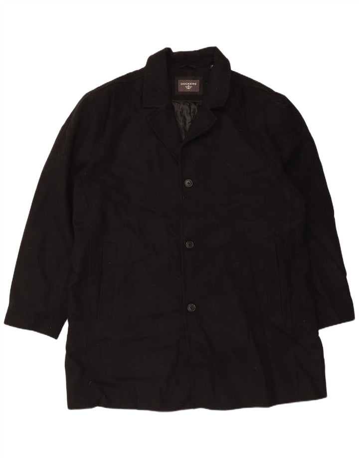 Cappotto da uomo Dockers UK 44 2XL Lana nera