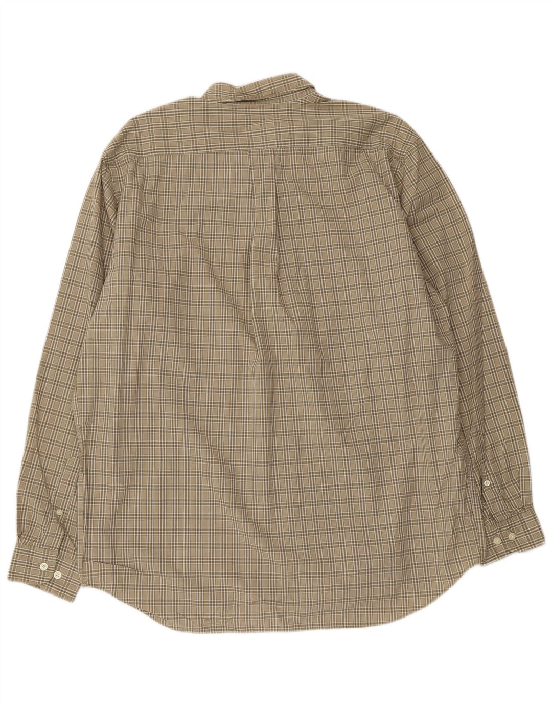 EDDIE BAUER Camicia alta da uomo in cotone a quadri kaki grande