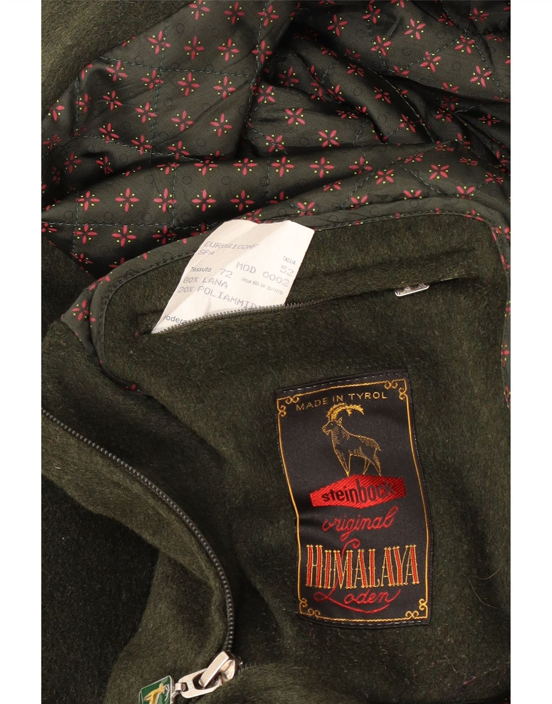 Giacca a vento bomber da uomo Steinbock EU 52 XL lana verde