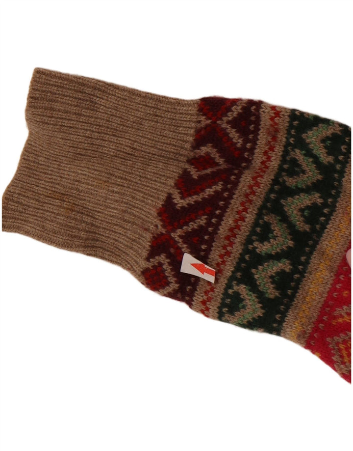 Maglione maglione con scollo a V da donna Jack Wills UK 12 medio multicolore