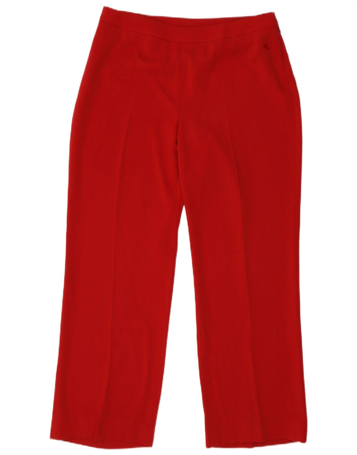 Pantaloni casual dritti da donna Burberry IT 42 medio W30 L27 rosso