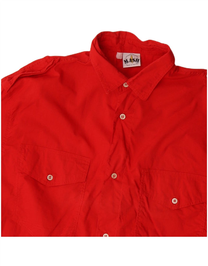 Camicia militare da uomo MASH in cotone rosso medio