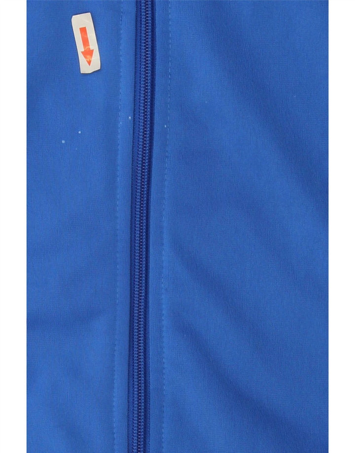 Giacca da ginnastica da uomo Adidas piccola in poliestere color block blu navy