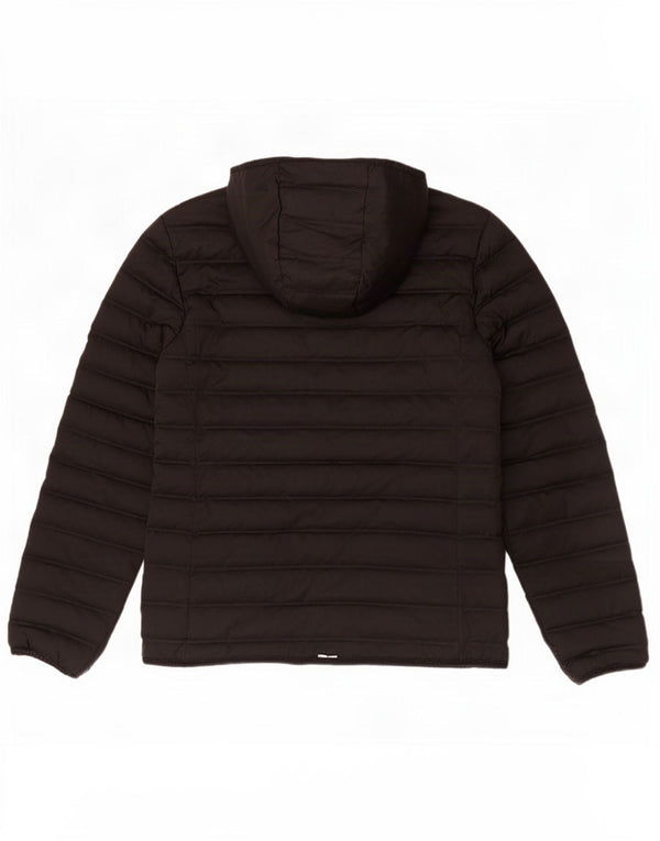 Giacca imbottita con cappuccio da donna Superdry UK 12 medio nero poliestere