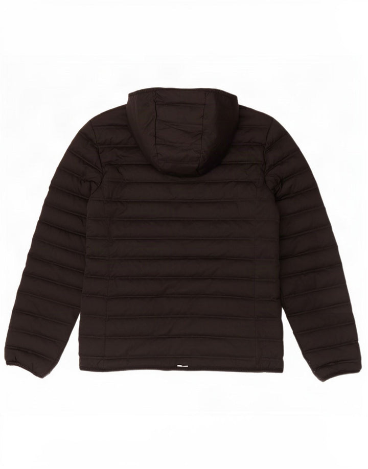 Giacca imbottita con cappuccio da donna Superdry UK 12 medio nero poliestere