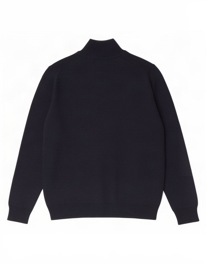 Maglione da uomo Coast con zip e collo, grande, in lana blu navy