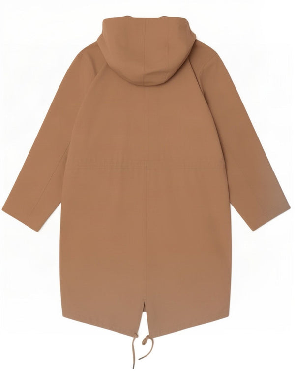 Giacca parka con cappuccio da donna Whistles UK 10 piccola in cotone beige