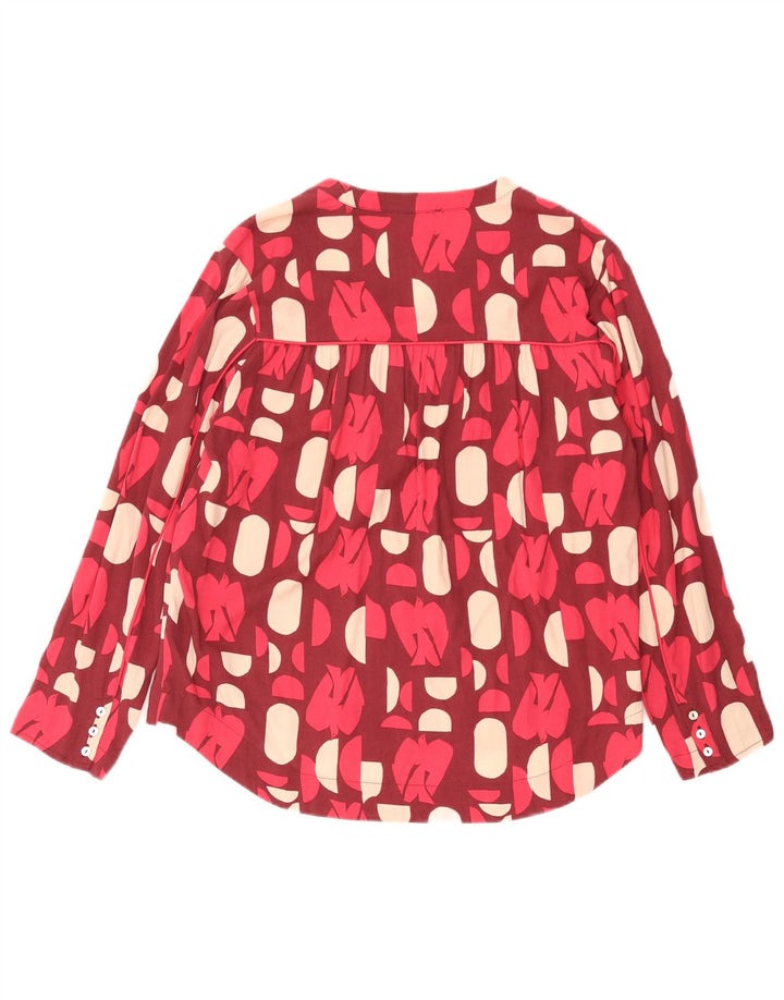 Camicetta oversize da donna White Stuff Top UK 10 Piccola Borgogna geometrica