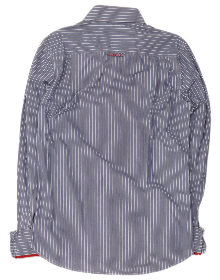 Camicia da uomo Superdry in cotone a righe blu medio