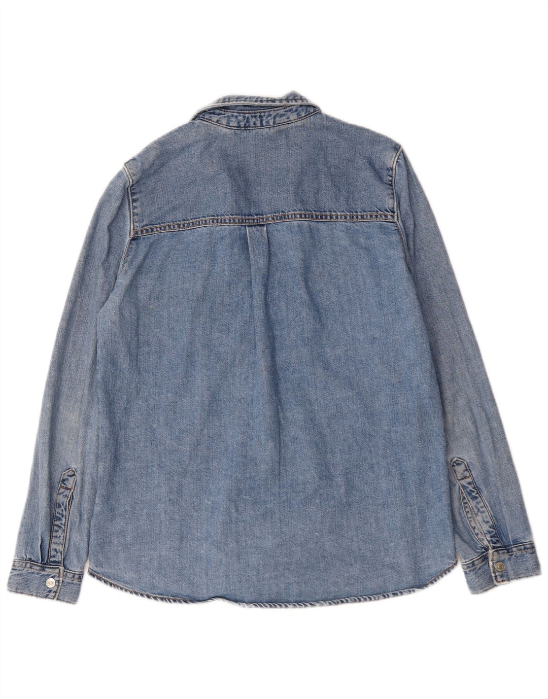 Camicia in denim da donna Zara UK 14 cotone blu medio