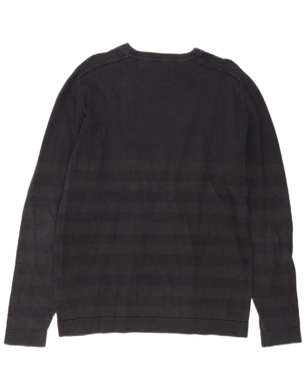 Jack & Jones Maglione da uomo con scollo a barca XL in cotone a righe blu navy