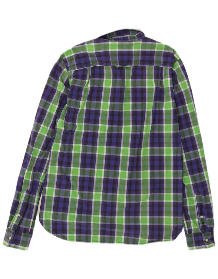 Camicia da uomo Superdry in cotone a quadri verdi grandi