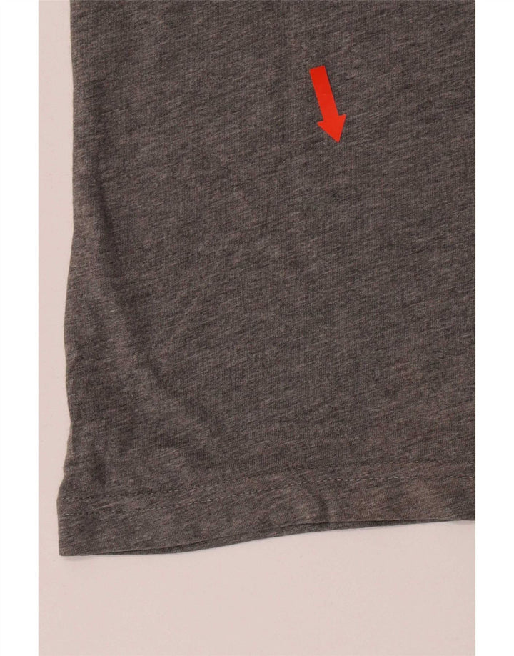 T-shirt grafica da uomo Puma Top Small in cotone grigio