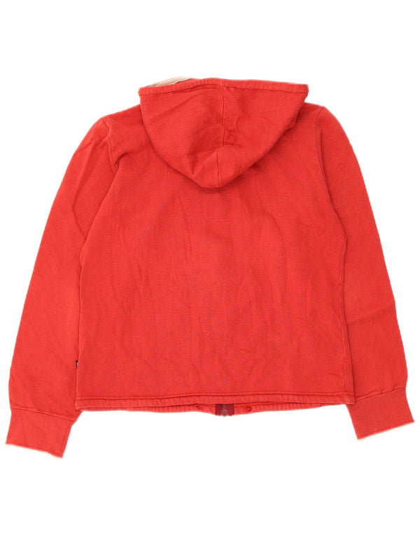Maglione con cappuccio e zip da donna Napapijri UK 10 piccolo cotone rosso