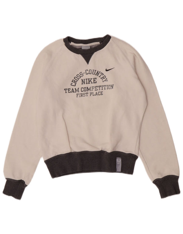 Felpa grafica da donna Nike Felpa UK 8/10 Small White Colourblock