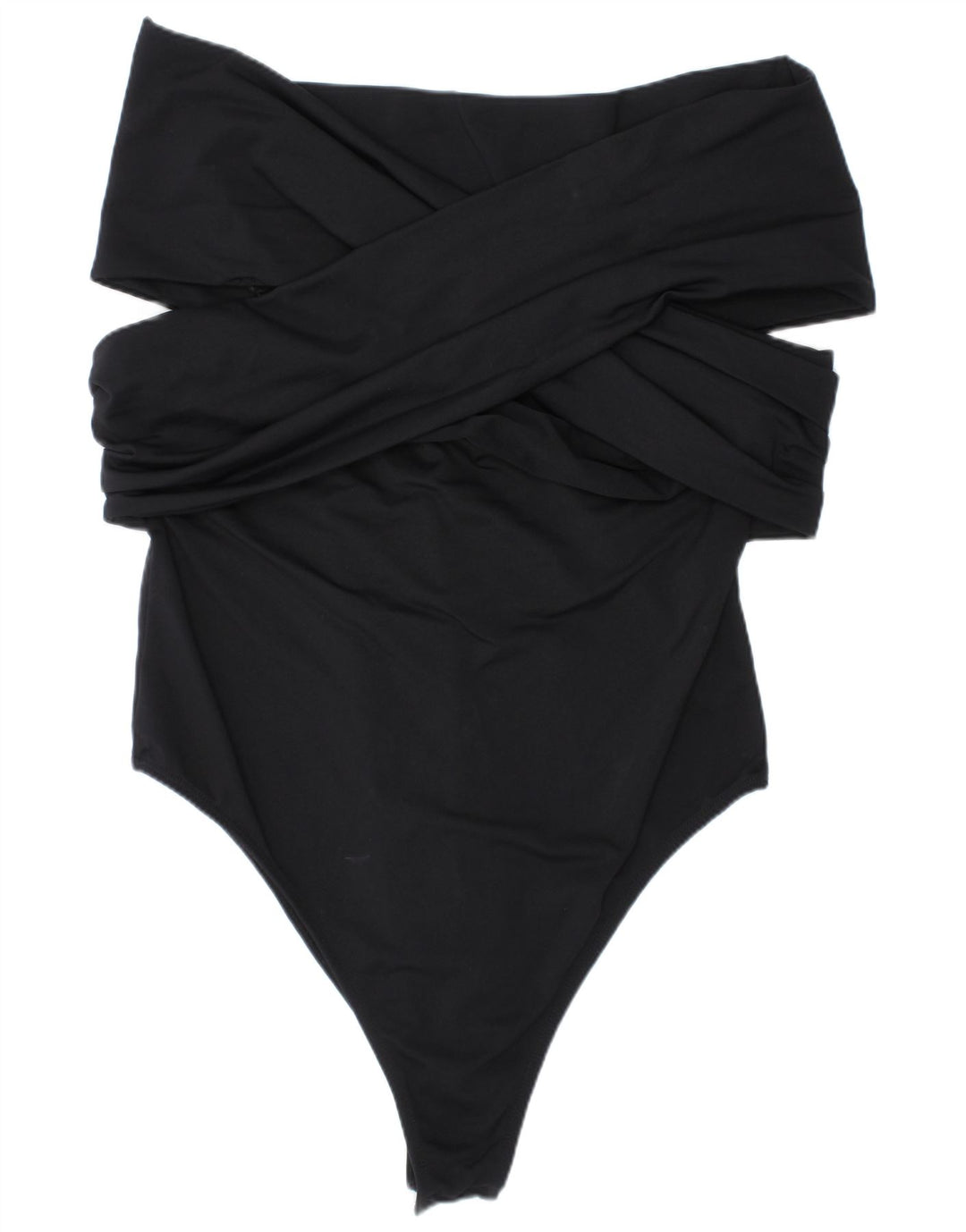 Costume da bagno senza spalline da donna Zara grande nero in poliammide