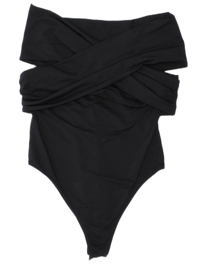 Costume da bagno senza spalline da donna Zara grande nero in poliammide