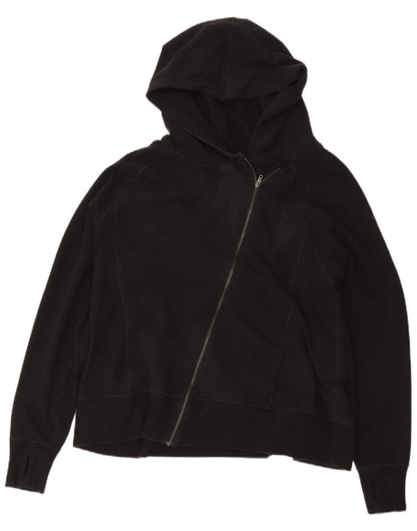 Felpa con cappuccio e zip da donna Nike UK 18 XL cotone nero