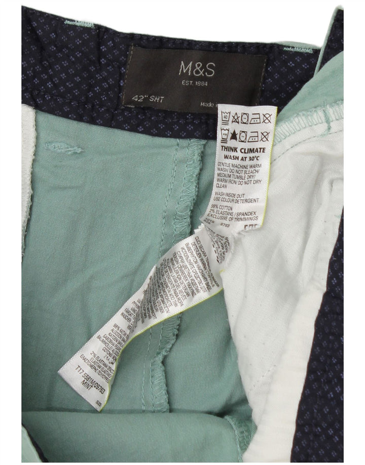 Pantaloncini chino da uomo Marks & Spencer W42 2XL cotone verde