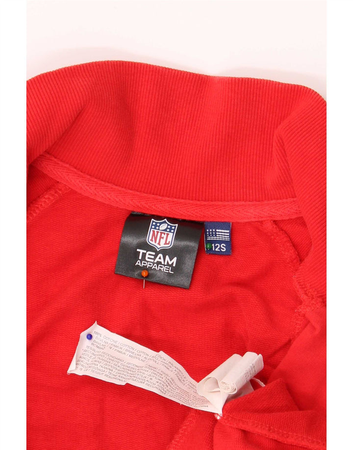 Giacca da ginnastica con grafica da ragazzo NFL 11-12 anni in cotone a righe rosse