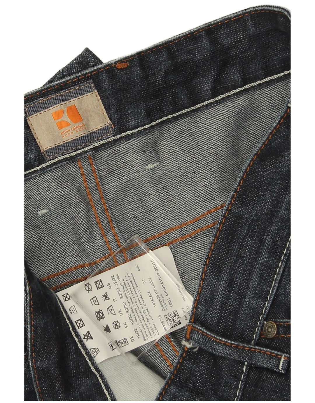 Jeans dritti da uomo Hugo Boss W32 L29 cotone blu navy