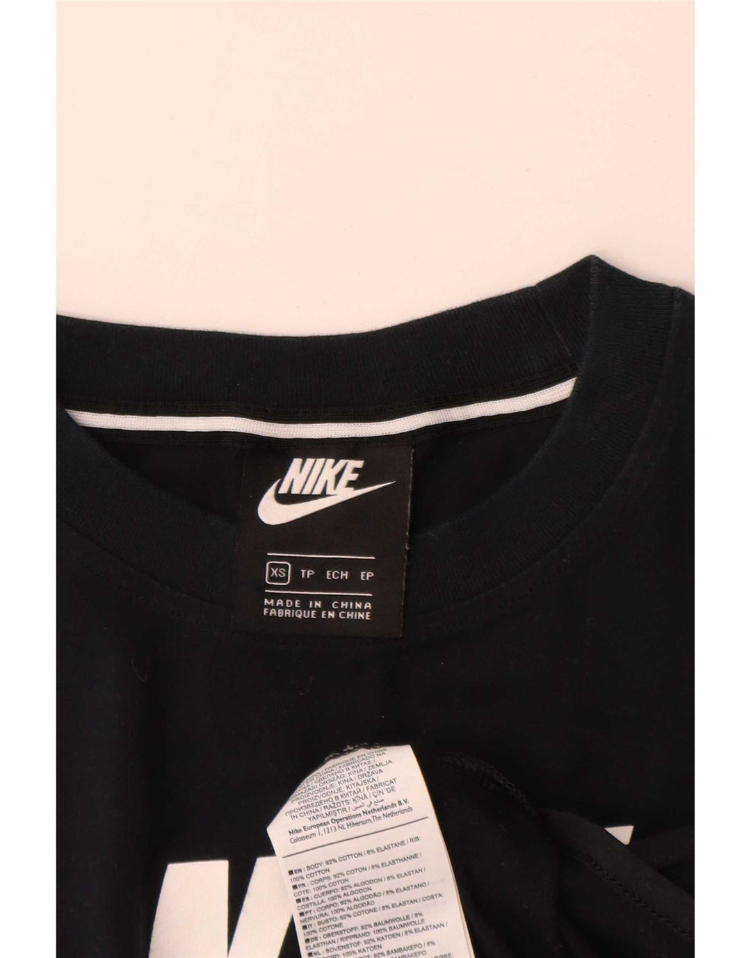 Body grafico da donna Nike UK 6 XS cotone nero