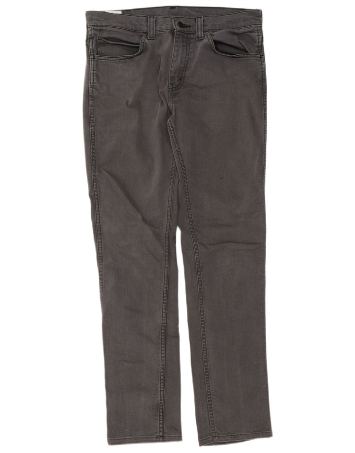 Levi's Uomo 511 Slim Jeans W32 L31 Cotone Grigio