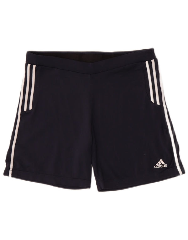 Pantaloncini sportivi Adidas Climalite da donna UK 12 medio blu navy poliestere