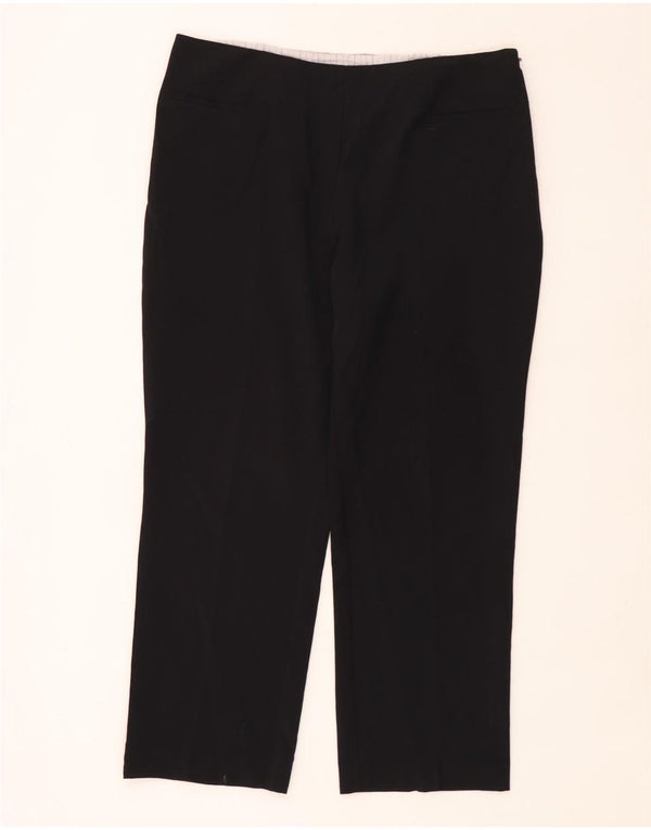 Pantaloni casual dritti da donna Marks & Spencer UK 16 Large W36 L28 Neri