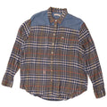 Camicia in flanella da donna Lee UK 16 Viscosa scozzese grande grigia