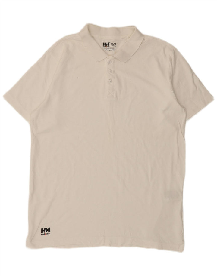 Polo da uomo Helly Hansen XL in cotone bianco