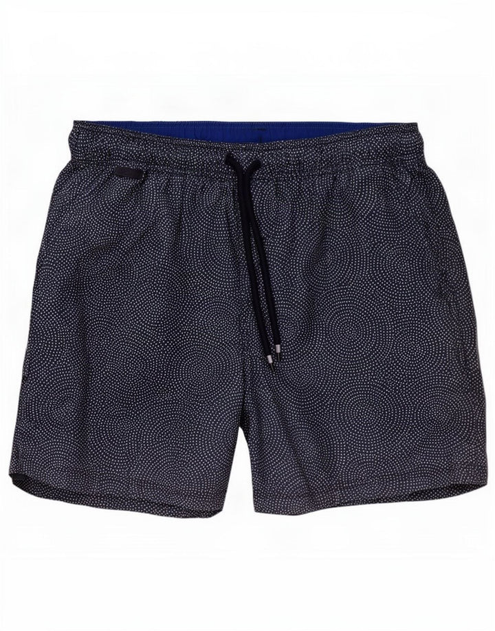 Pantaloncini da bagno da uomo Marks & Spencer piccoli in poliestere geometrico blu navy