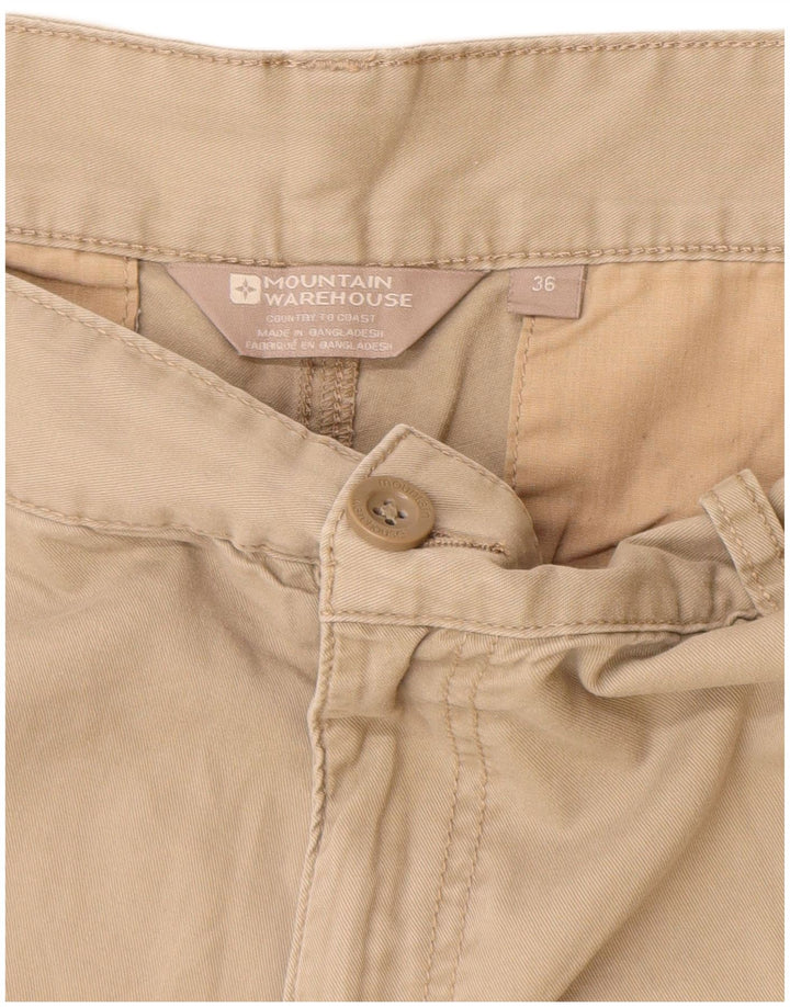 Pantaloncini cargo da uomo Mountain Warehouse W36 grandi in cotone beige