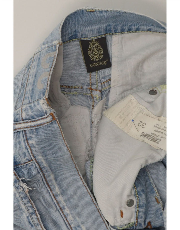 Dondup Pantaloncini in denim invecchiato da uomo W32 cotone blu medio