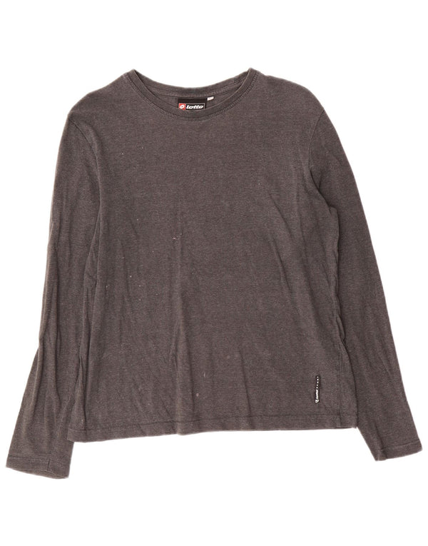 LOTTO Top da donna a maniche lunghe UK 14 Large in cotone grigio