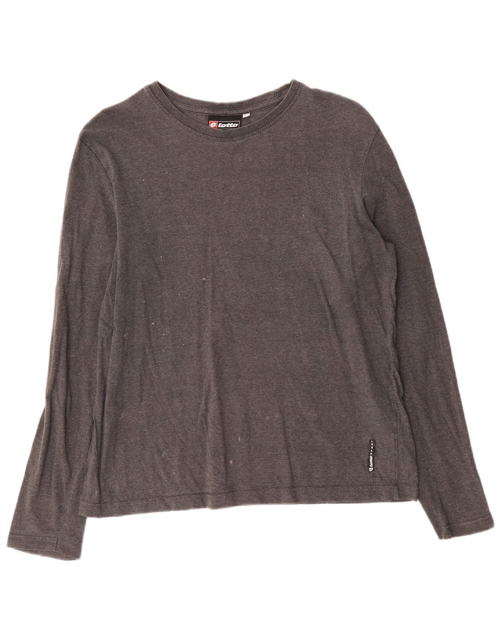 LOTTO Top da donna a maniche lunghe UK 14 Large in cotone grigio