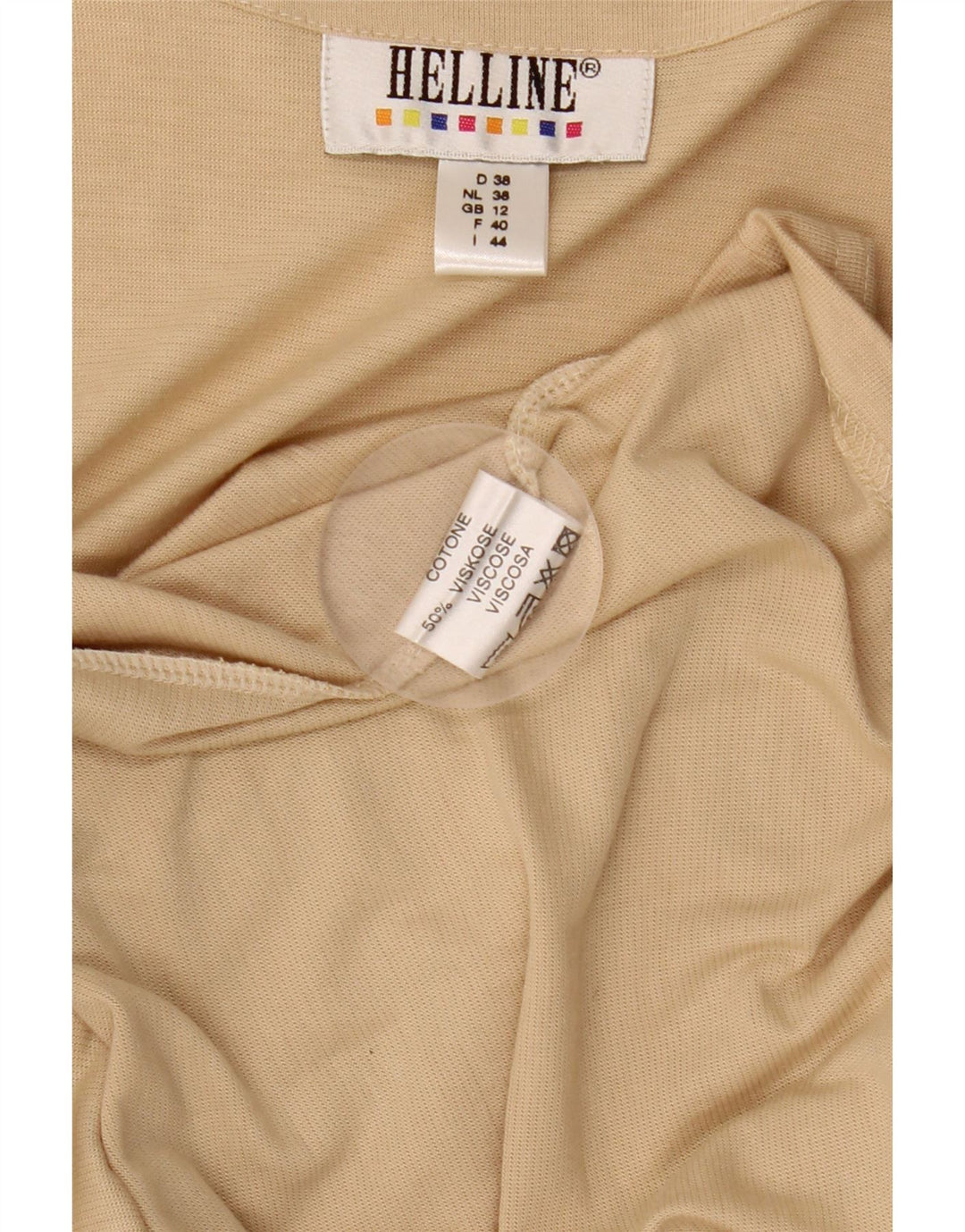 Abito lungo da donna HELLINE UK 12 Cotone beige medio