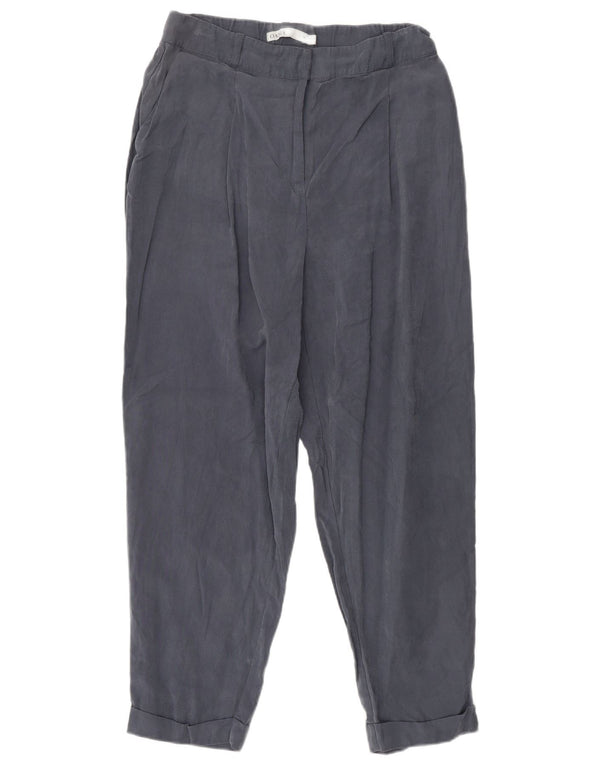 OASIS Womens Tapered Casual Trousers UK 10 Small W27 L25 Grey Viscose