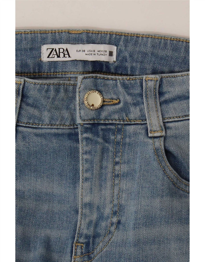 Jeans svasati da donna Zara EU 38 piccoli W28 L30 blu
