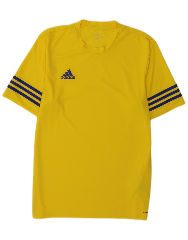 T-shirt Adidas Climalite da uomo Top in poliestere giallo medio