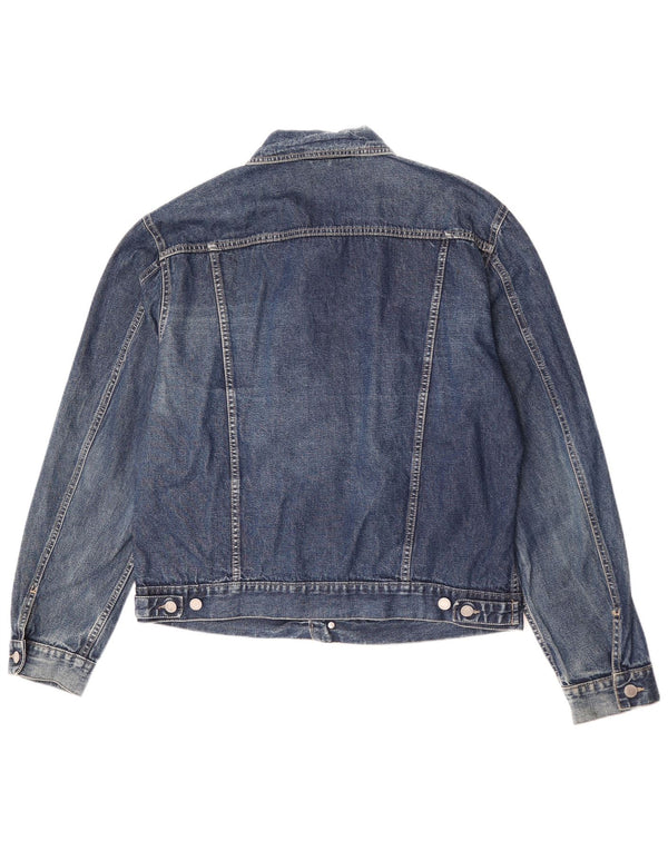 Giacca in denim da uomo Benetton UK 42 XL cotone blu