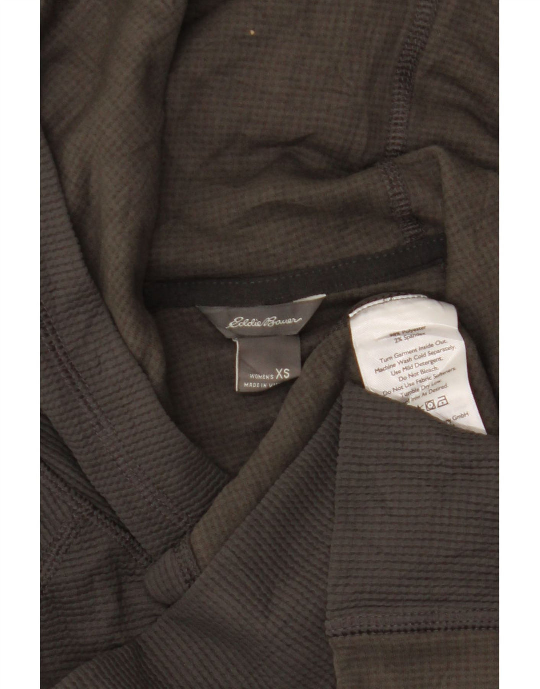Eddie Bauer Maglia con cappuccio da donna a maniche lunghe UK 6 XS Poliestere grigio