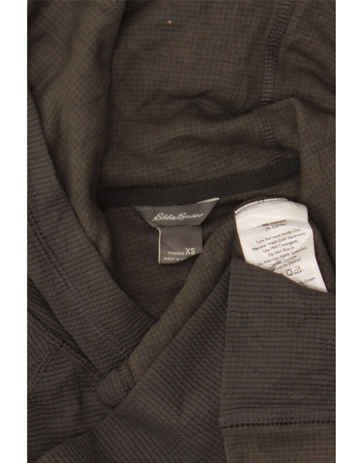 Eddie Bauer Maglia con cappuccio da donna a maniche lunghe UK 6 XS Poliestere grigio