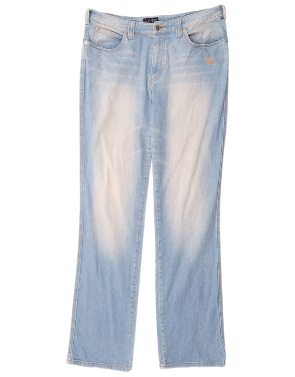 Jeans dritti da donna Armani W33 L34 cotone blu