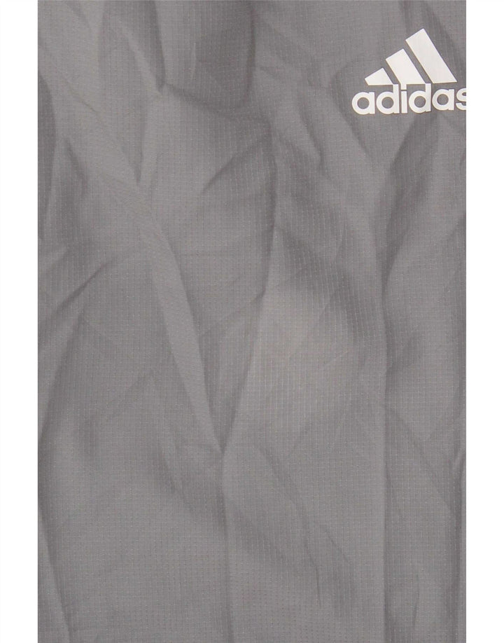 Pantaloni da tuta con grafica Adidas da donna UK 12/14 Poliestere grigio medio
