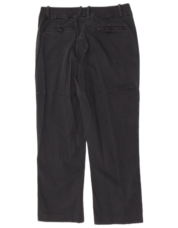 Lee Pantaloni casual a vita alta da donna US 12 Large W30 L26 Cotone nero