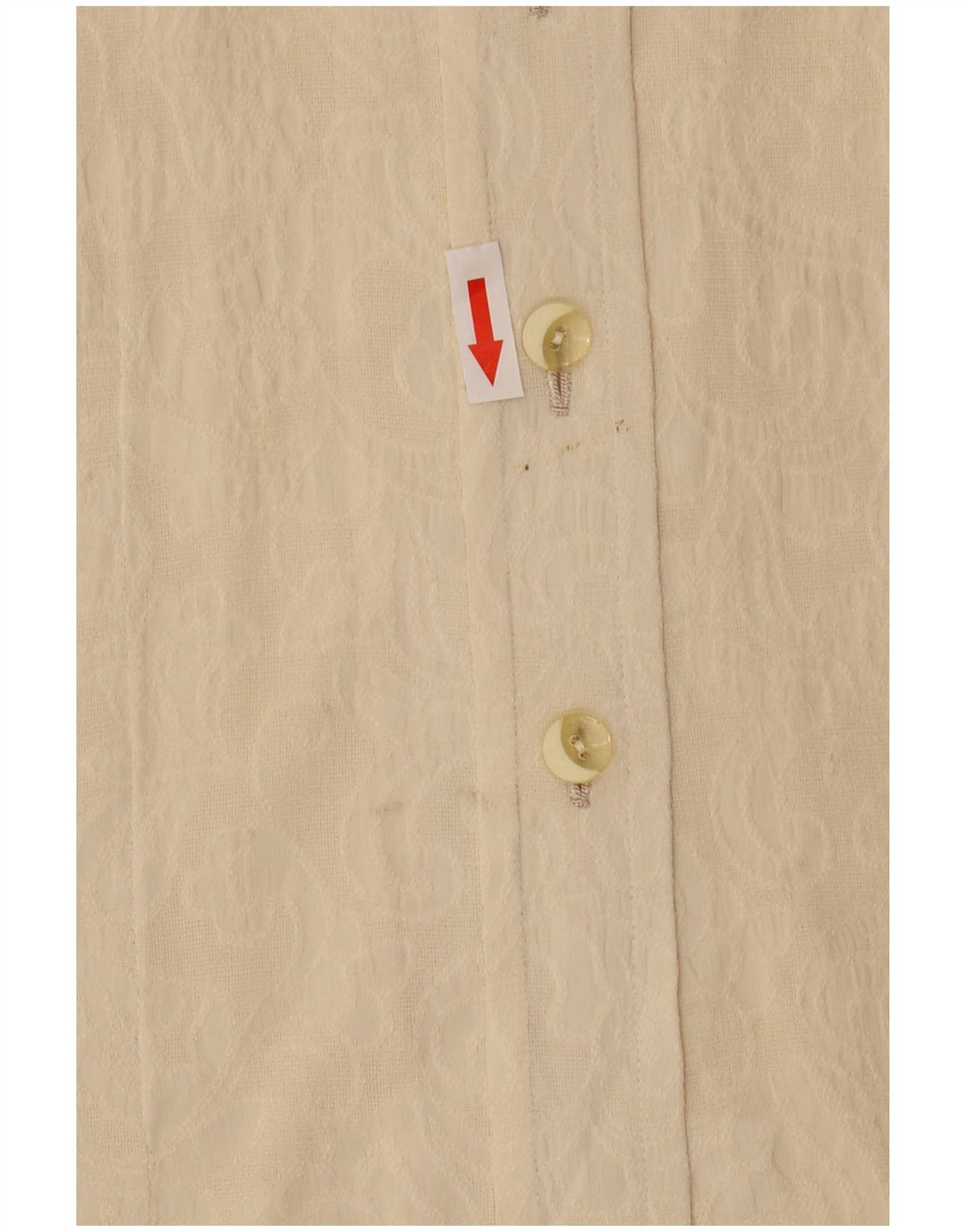 Camicetta da donna vintage trasparente trasparente UK 14 Beige medio