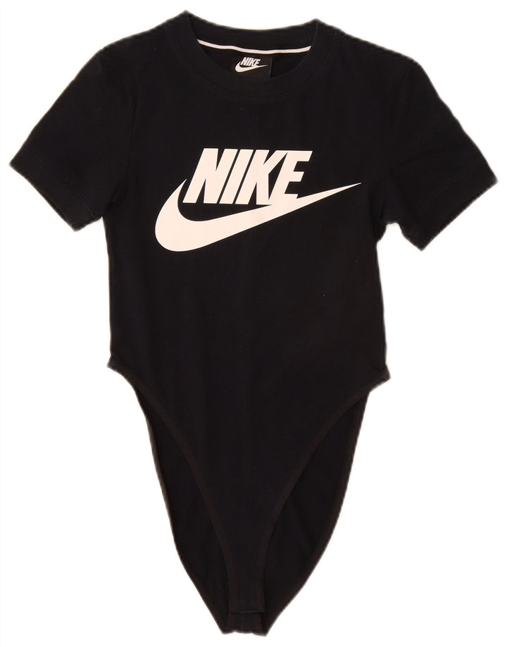 Body grafico da donna Nike UK 6 XS cotone nero