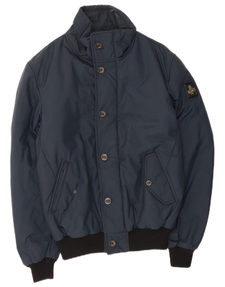 Giubbotto bomber da uomo Refrigiwear UK 40 Large blu navy color block in poliammide