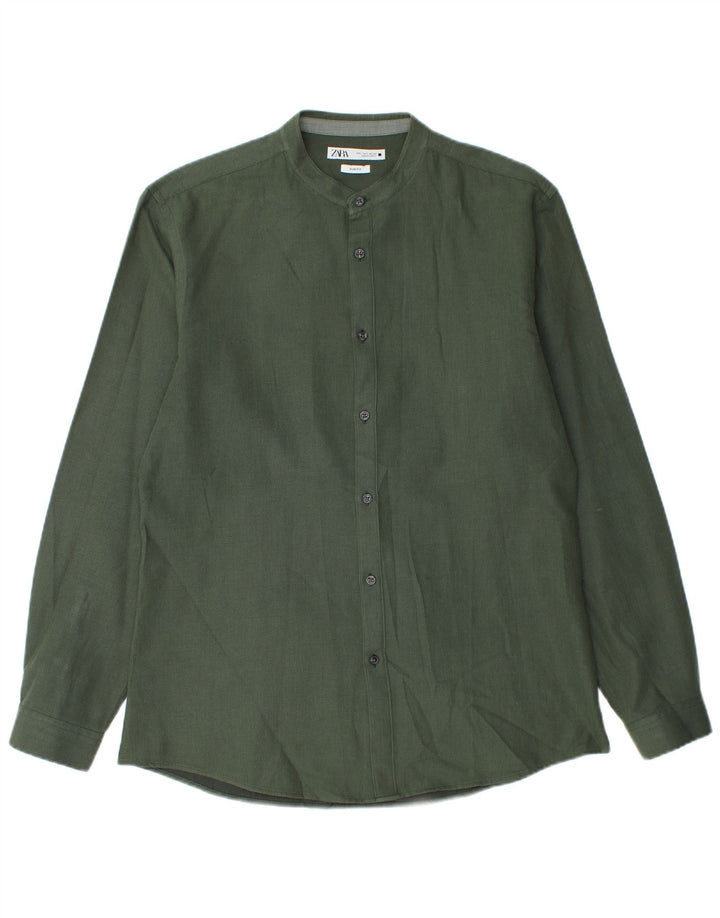 Camicia Zara da uomo slim fit grande verde